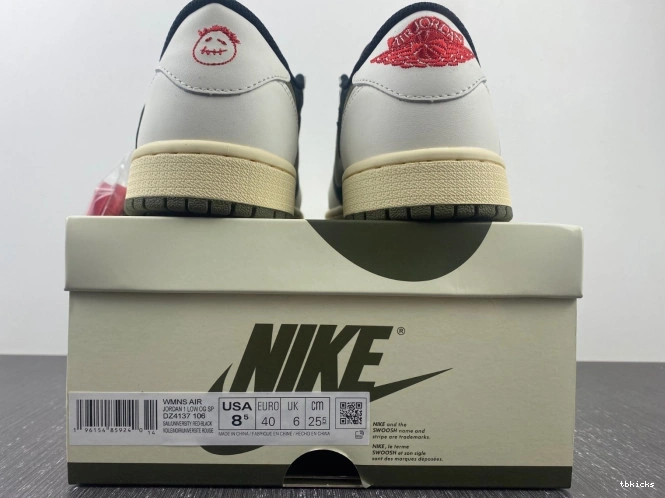 Rep TB Scott x 1 Travis Air Jordan Low OG DZ4137-106 WMNS Olive 0721